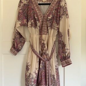 Lena Pink and Cream Paisley Dress